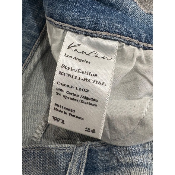 KanCan Distressed Skinny Jeans Women's Size‎ 24 Ripped Denim Blue - Picture 6 of 11